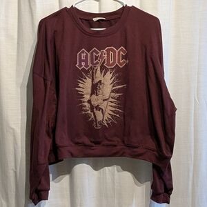 A AC/DC Cropped sweatshirt Size XLarge